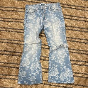 Celebrity pink .. Floral Blue Women's Jeans style flashy